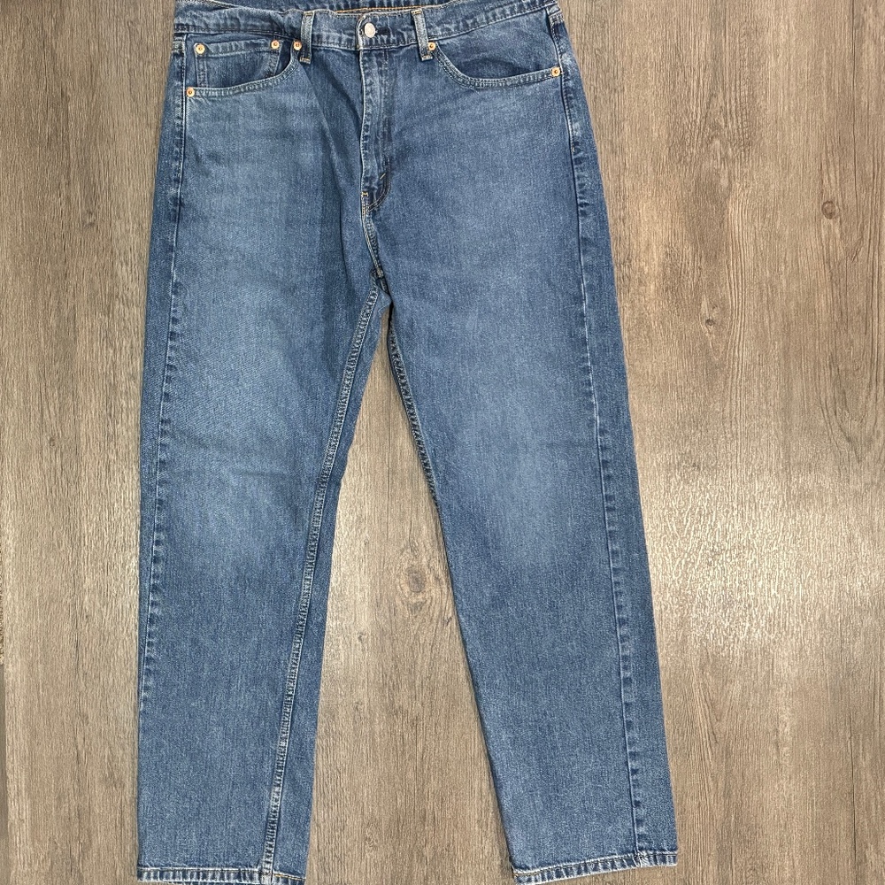 Levi's Men's 505 Fit Classic Straight Leg Mid Rise Denim Blue Jeans Size 36x32
